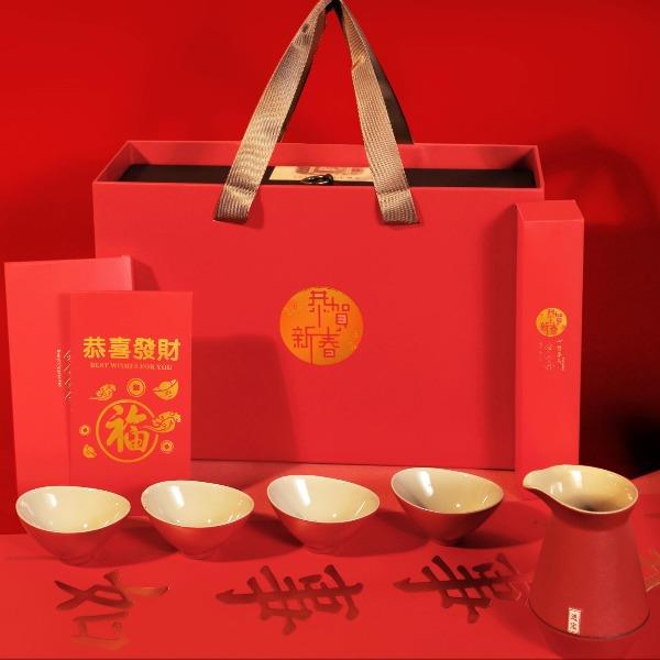 知者覺器-招財(cái)進(jìn)寶茶具套裝酒具陶瓷粗陶端午商務(wù)禮品定制伴手禮