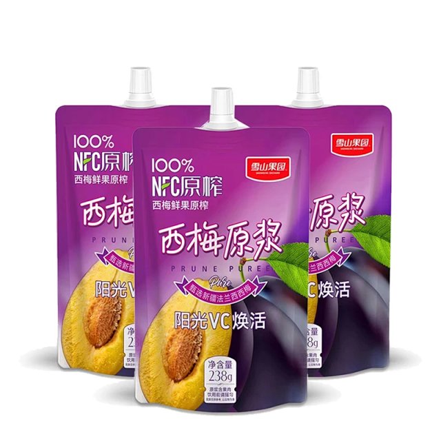 雪山果园西梅原浆NFC原榨新疆特产饮料