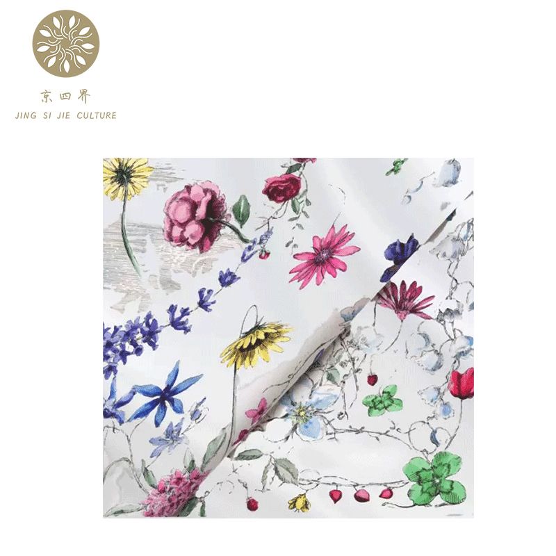 京四界百花齐放真丝丝巾JSJ-86009