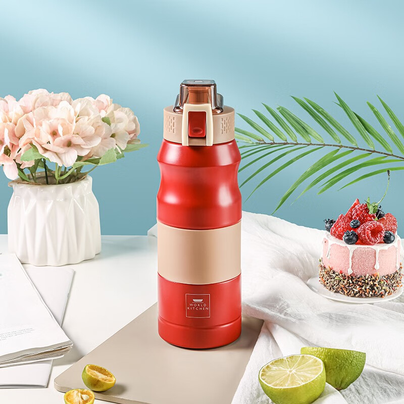 弹跳杯500ml-红