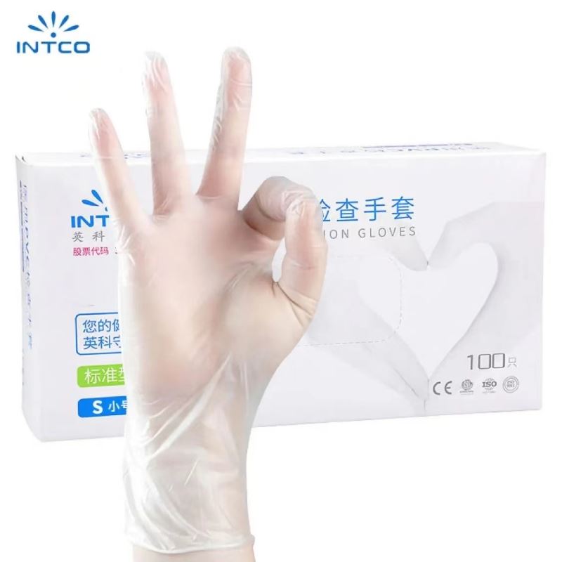 英科一次性PVC手套透明薄膜防水