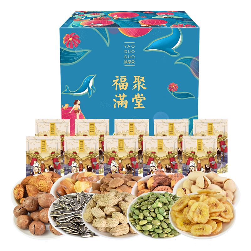 姚朵朵福聚满堂坚果礼盒1008克