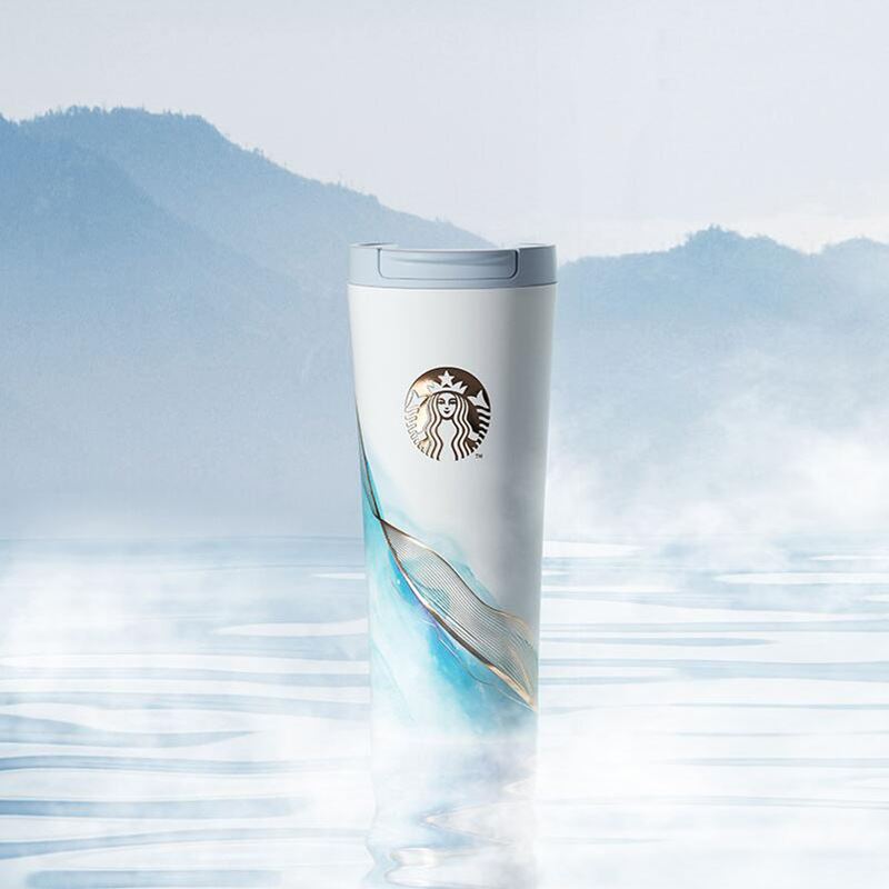 星巴克丹青墨染款翻盖杯11149174