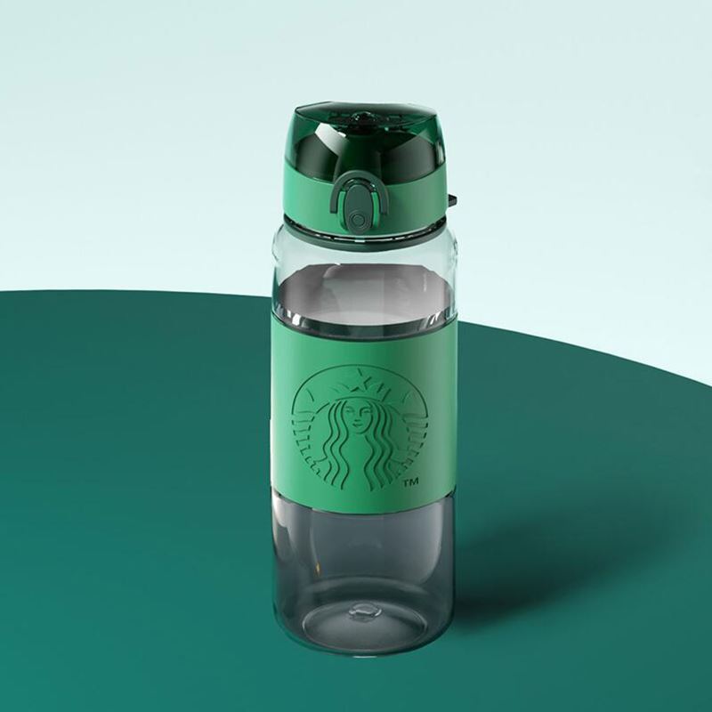 星巴克经典绿色款弹跳提绳杯