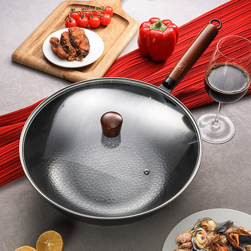 康寧餐具WorldKitchen精鐵錘紋系列炒鍋32cm