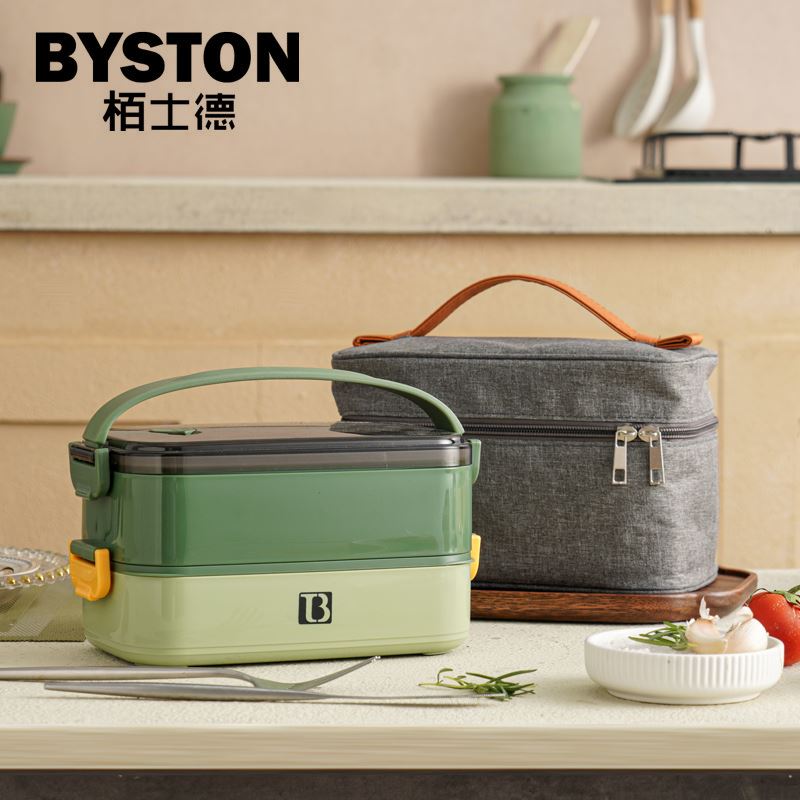 栢士德BYSTON不锈钢两层餐盒BST-1037