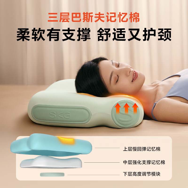SKG护颈枕豆蔻青P3系列2代豪华款