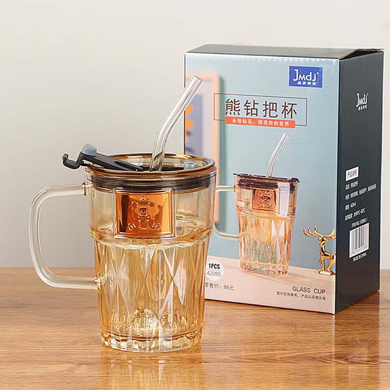 地球之约晶美蒂家小熊钻石吸管杯