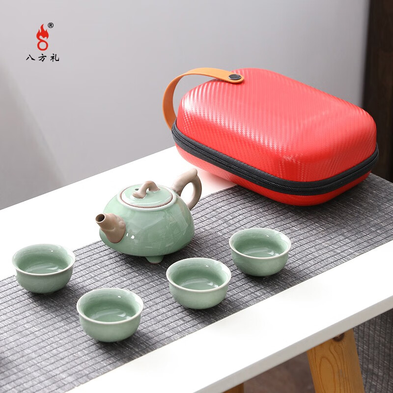 八方礼哥窑鼎盛辉煌5入茶具BFL2020-26
