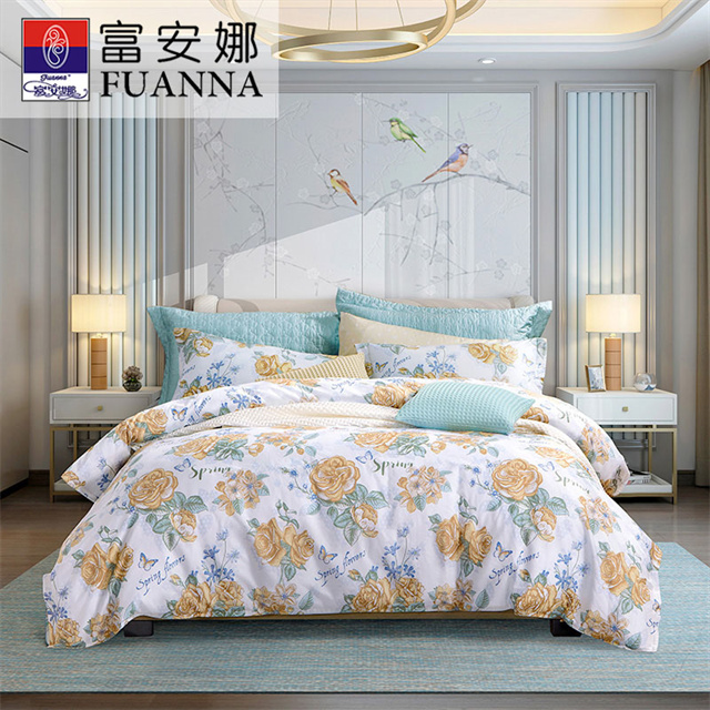 富安娜纯棉四件套-人间芳菲