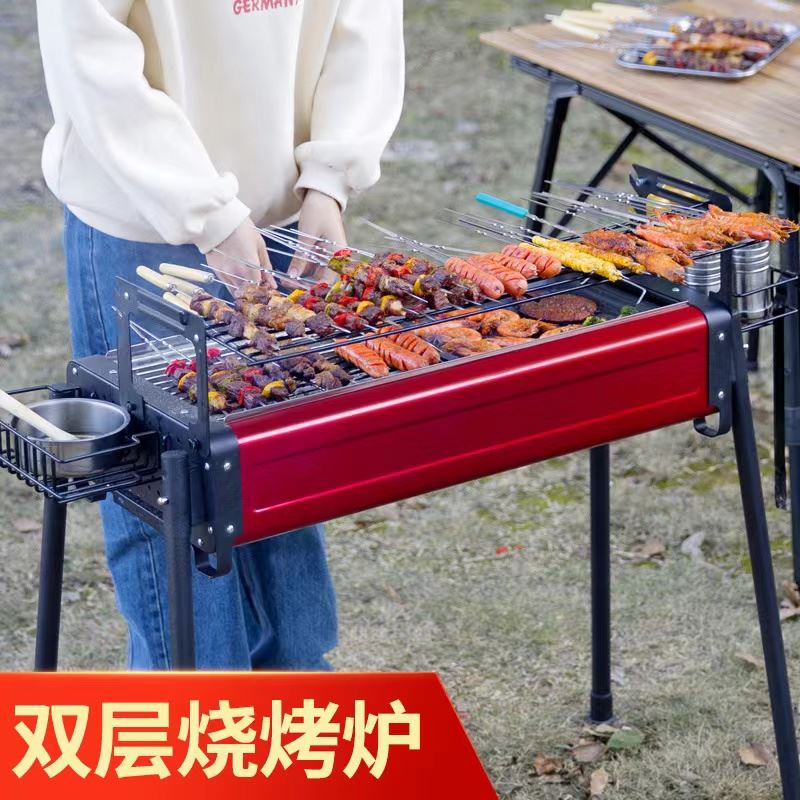 烧烤用品工具定制双层碳烤炉套餐
