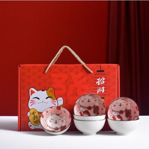 招財福貓六碗