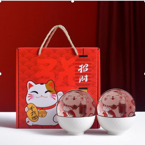 招財(cái)福貓四碗