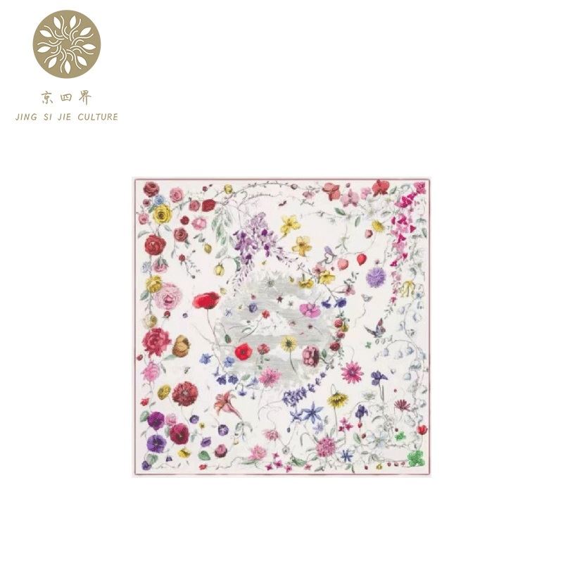 京四界丝巾·百花齐放