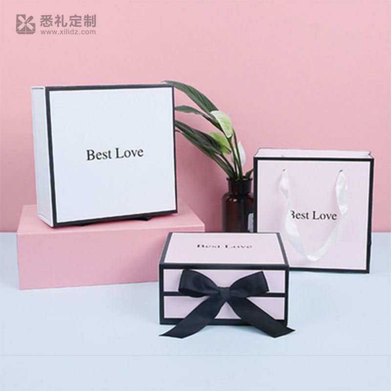 白色礼品包装盒创意翻盖口红生日礼物盒