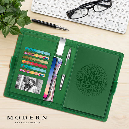 MODERN商务办公用皮面记事本带笔