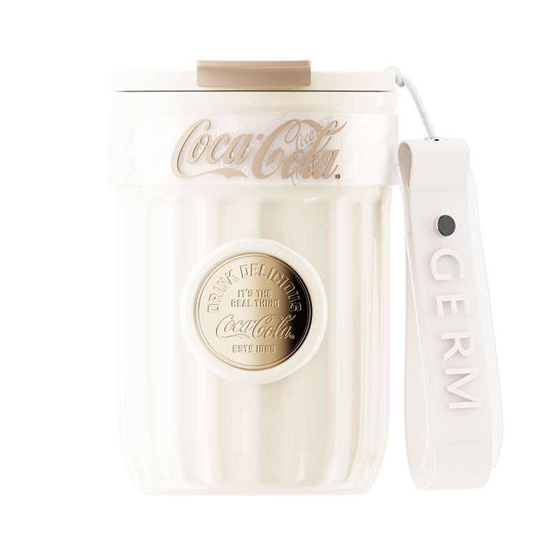 可口可乐徽章保温杯白400mlGE-CK23AW-B55-2