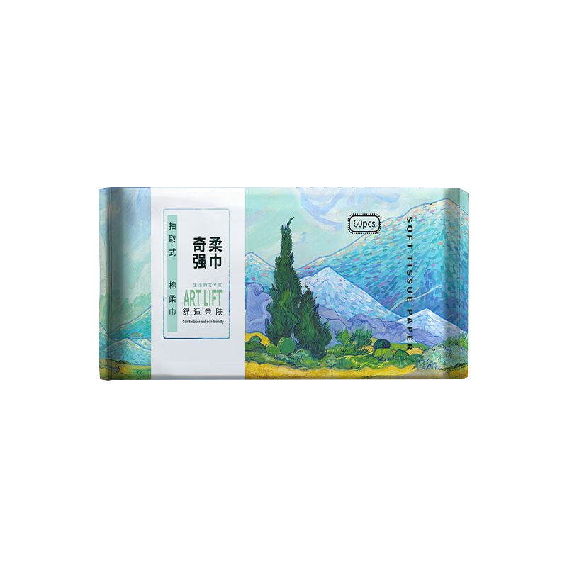 奇强QQRJD262干湿两用棉柔巾60片/20包/箱