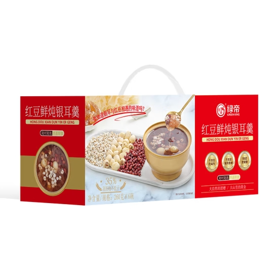 绿帝红豆鲜炖银耳羹260克X6碗