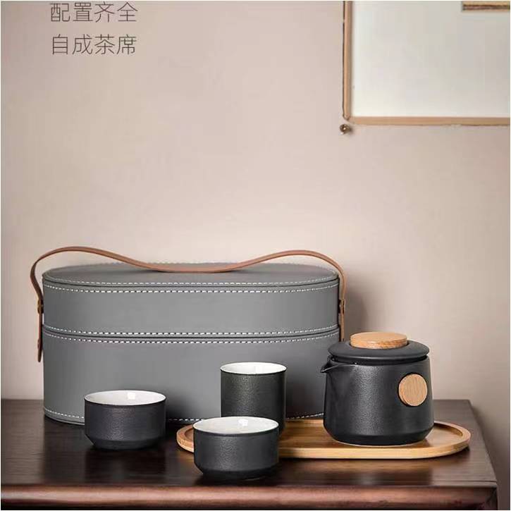 皮箱旅行套裝茶具