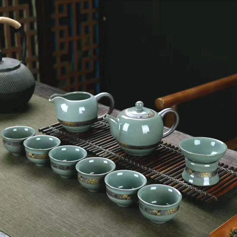 金鑲玉開片10頭茶具