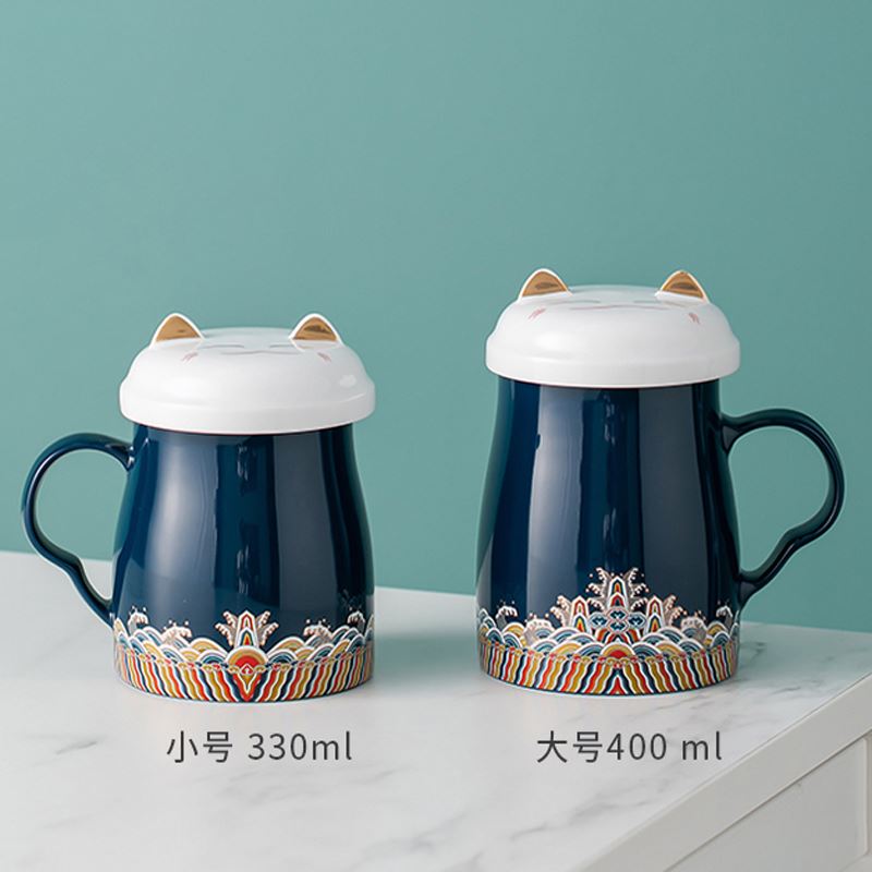 鵬翼羊脂玉瓷招財杯大號