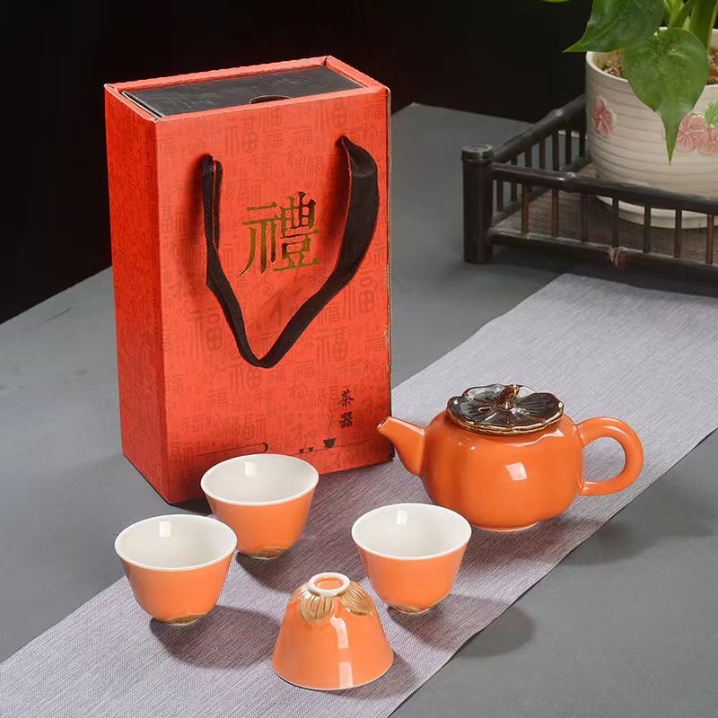 鵬翼柿柿如意開門紅茶具