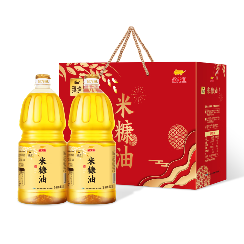 金龙鱼臻选米糠油礼盒1.5L*2