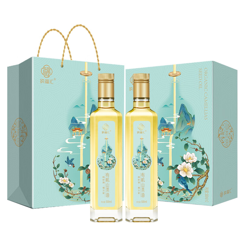 纳福汇有机山茶油福禄礼盒500ml*2