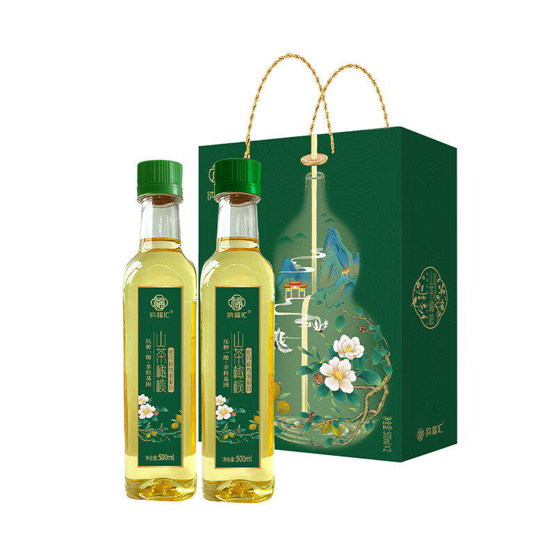 纳福汇山茶橄榄调和油礼盒500ml*2
