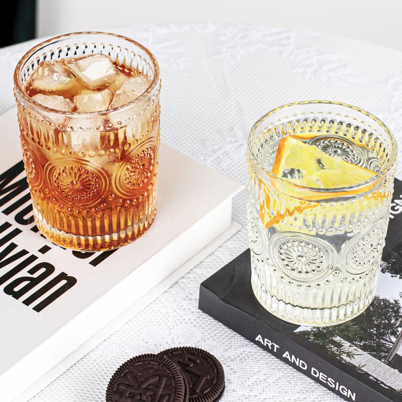 玻璃杯水杯家用简约清新酒杯