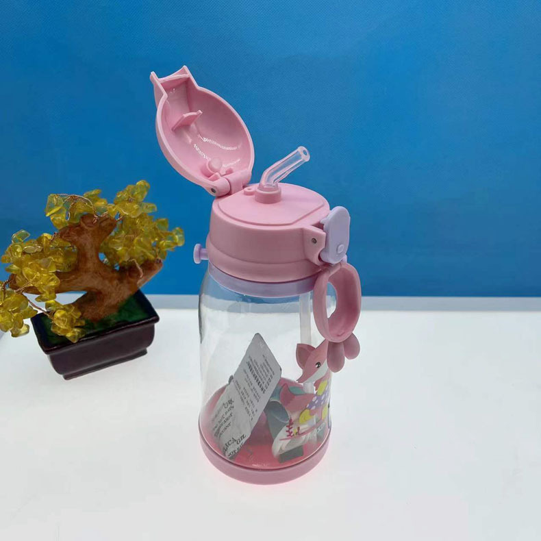 宝宝水壶带手柄带背带水杯吸管杯