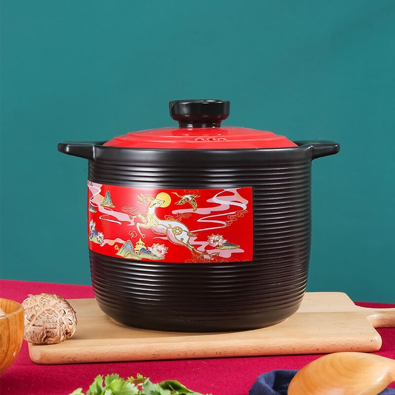 厨夫人一鹿长红砂锅CFR526B4.5L