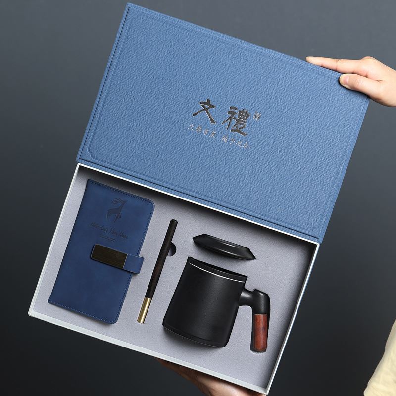 闽匠陶瓷商务水杯·笔记本套组