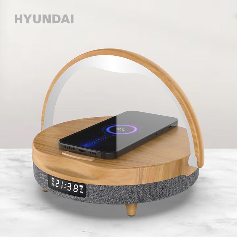 多功能无线充台灯时计闹钟音箱