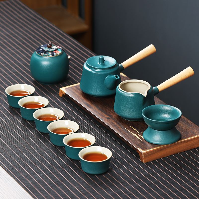 闽匠陶瓷文礼11头双侧把陆宝茶具