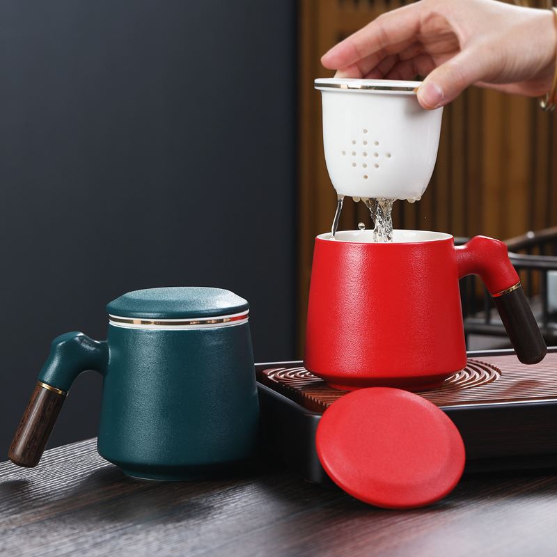 闽匠陶瓷陆宝磨砂釉陶瓷水杯