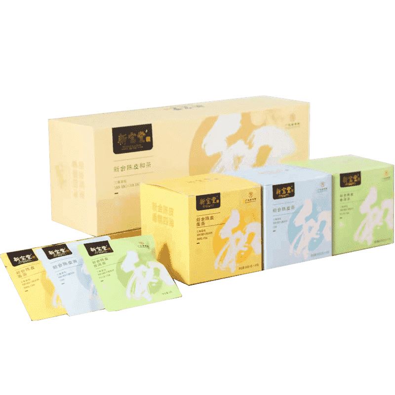新宝堂新会陈皮茶袋-陈皮和茶礼盒