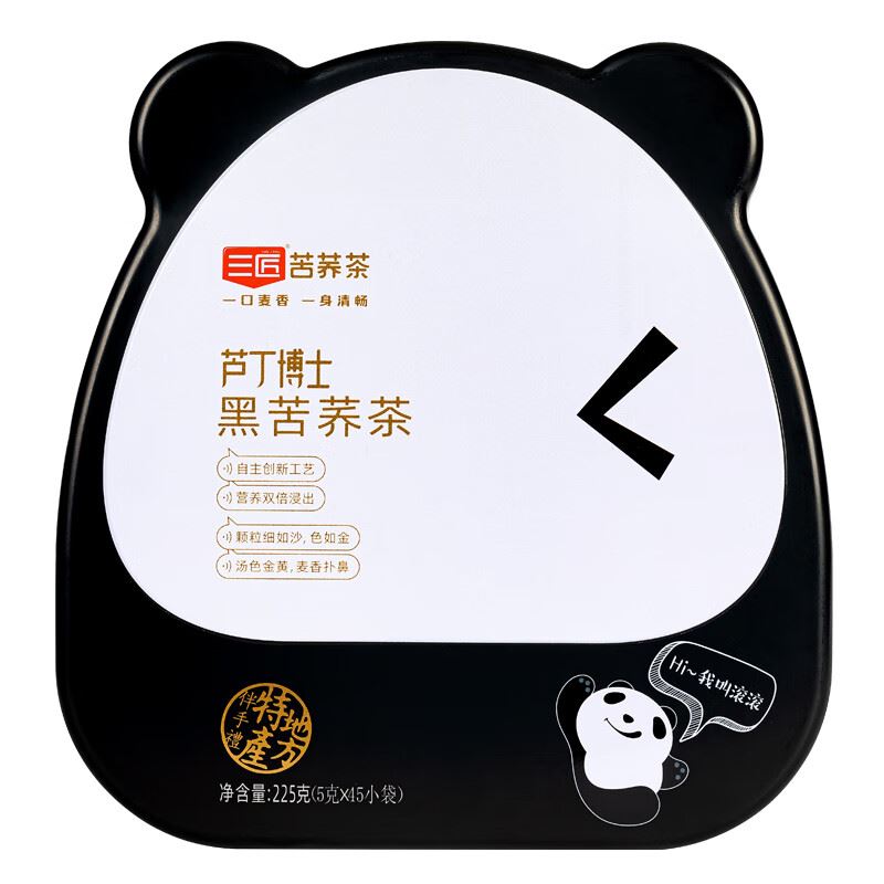 三匠芦丁博士荞麦粉（黑底/白底熊猫礼盒）