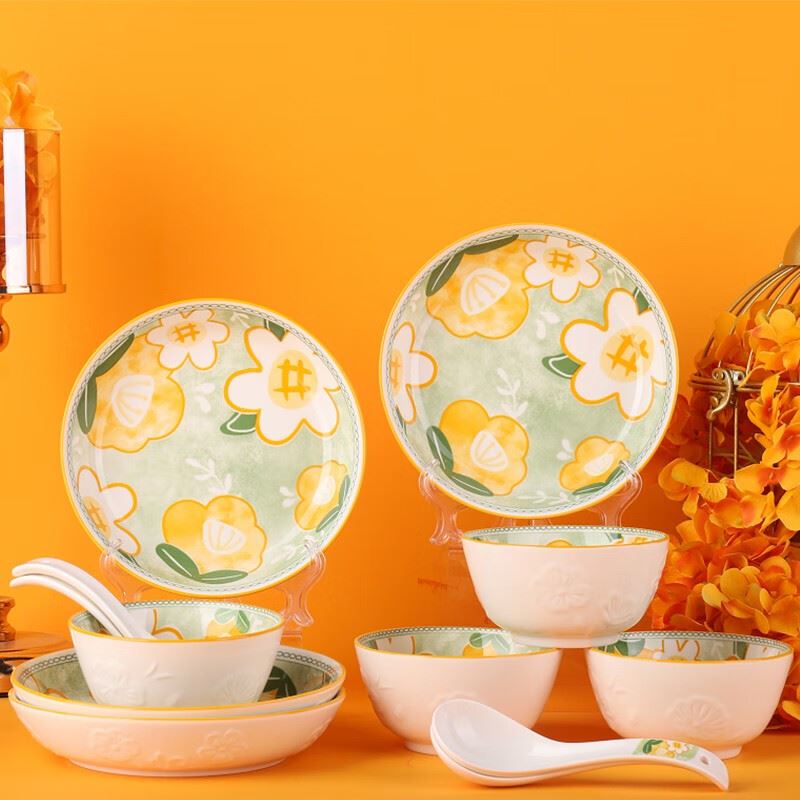B顺祥12头餐具套装（花开朵朵）