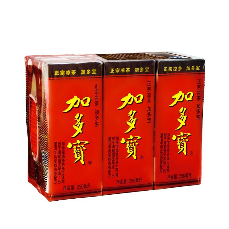 加多宝凉茶植物饮料凉茶饮料--标准盒装250ml*6