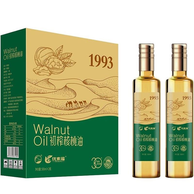 优素福初榨核桃油礼盒装(500ml*2)