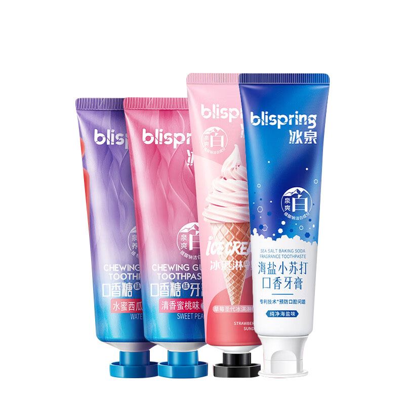 冰泉（blispring）去渍口香糖牙膏4支装440g