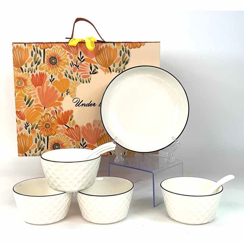 LHC黑线钻石9头餐具套装M-2446