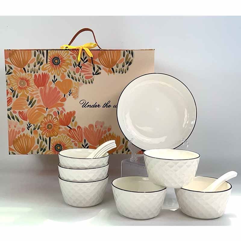 LHC黑线钻石13头餐具套装M-2458