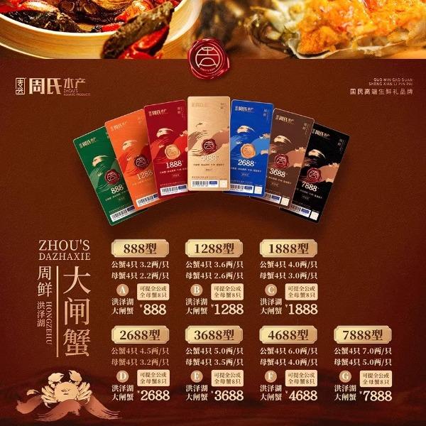 周氏水产蟹礼卡册-A套餐