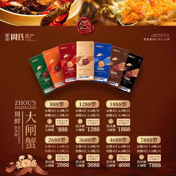 周氏水产蟹礼卡册-G套餐