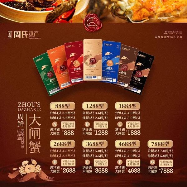 周氏水产蟹礼卡册-C套餐