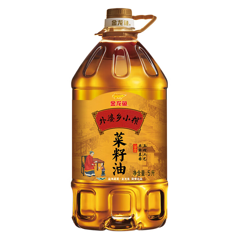 金龙鱼外婆乡小榨菜籽油5L
