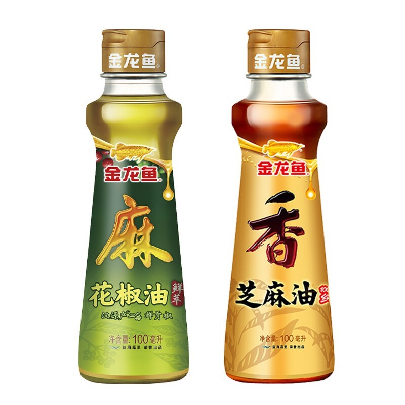 金龙鱼芝麻香油(100ML+100ML金龙鱼花椒油)